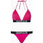 Różowe Stroje kąpielowe dwuczęściowe damskie eleganckie marki Calvin Klein w rozmiarze L 