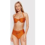 Przecenione Pomarańczowe Stroje kąpielowe dwuczęściowe damskie marki Emporio Armani w rozmiarze XS 