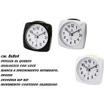 Bino Alarm Clock Full DIAL Light & Snooze Silver 026635CC Mechaniczne budzenie strunowe i mechaniczne, Wielobarwny, Pojedynczy