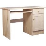 biurko z drewna sosnowego z szafką i szufladką modern ii