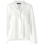 Białe Bluzki z kokardą eleganckie marki Marc Cain w rozmiarze L 