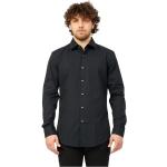 Czarne Bluzki z kołnierzykiem męskie w stylu casual bawełniane z okrągłym dekoltem marki HUGO BOSS BOSS w rozmiarze XL 