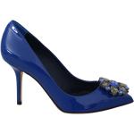 Niebieskie Kryształowe Obcasy Pumps - Modne Dolce & Gabbana