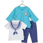 Niebieskie Spodnie dziecięce dresowe dla niemowląt z motywem marki Blue Seven w rozmiarze 56 - wiek: 0-6 miesięcy 
