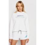 Przecenione Białe Bluzy damskie marki Armani Exchange w rozmiarze M 