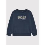 Przecenione Granatowe Bluzy dziecięce polarowe marki HUGO BOSS BOSS 