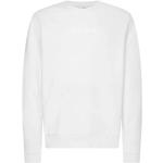 Białe Bluzy ze ściągaczem męskie eleganckie z okrągłym dekoltem marki Calvin Klein w rozmiarze XL 