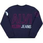 Przecenione Granatowe Bluzy dziecięce polarowe dżinsowe marki Calvin Klein Jeans 