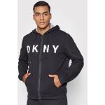 Przecenione Czarne Bluzy polarowe męskie marki DKNY | Donna Karan w rozmiarze M 