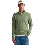Zielone Bluzy z kapturem męskie eleganckie bawełniane marki Gant w rozmiarze S 