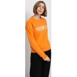 Przecenione Pomarańczowe Bluzy damskie bawełniane marki Nervous w rozmiarze L 