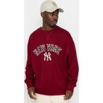 Przecenione Bordowe Bluzy z nadrukiem męskie bawełniane marki New Era MLB w rozmiarze L New York Yankees 
