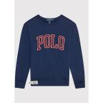 Przecenione Granatowe Bluzy dziecięce polarowe marki POLO RALPH LAUREN Big & Tall 