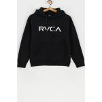 Przecenione Czarne Bluzy z kapturem damskie bawełniane marki RVCA w rozmiarze XS 