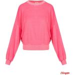 Przecenione Różowe Eko Bluzy polarowe damskie w stylu casual aksamitne marki Deha 