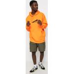Przecenione Pomarańczowe Bluzy z nadrukiem męskie bawełniane marki Thunder w rozmiarze M 