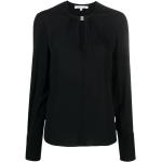 Czarne Bluzki damskie z długimi rękawami eleganckie marki Patrizia Pepe w rozmiarze XL 