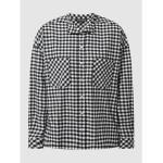 Bluzka koszulowa oversized w kratę model ‘Bari’