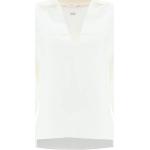 Białe Bluzki jedwabne w stylu casual marki Agnona w rozmiarze XL 