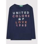 Przecenione Granatowe Bluzki dziecięce marki United Colors of Benetton 