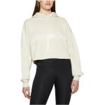 Beżowe Bluzy z kapturem damskie marki Calvin Klein w rozmiarze M 