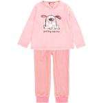 Różowe Piżamy dziecięce dla dziewczynek z motywem psów bawełniane marki BOBOLI w rozmiarze 104 