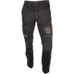 Czarne Spodnie bojówki Tapered fit bawełniane marki AERONAUTICA MILITARE 