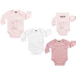 Różowe Body dziecięce z długim rękawem dla niemowlaka - 3 sztuki eleganckie bawełniane marki Boley w rozmiarze 80 - wiek: 0-6 miesięcy 