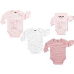 Różowe Body dziecięce z długim rękawem dla niemowlaka - 3 sztuki eleganckie bawełniane marki Boley w rozmiarze 92 - wiek: 0-6 miesięcy 