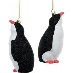 Dekoracje wiszące na Boże Narodzenie z motywem pingwinów w stylu retro 