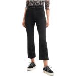 Czarne Zniszczone jeansy damskie Skinny fit dżinsowe marki Desigual 