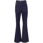 Ciemnoniebieskie Jeansy Bootcut damskie w stylu retro dżinsowe marki Patou w rozmiarze L 