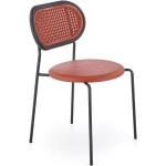 Bordowe Krzesła stylowe tapicerowane ze skóry syntetycznej marki ELIOR 