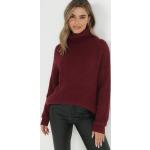 Przecenione Bordowe Swetry oversize w rozmiarze L 