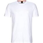 Białe Koszulki męskie z krótkimi rękawami marki HUGO BOSS BOSS w rozmiarze L 