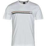 Przecenione Białe Koszulki męskie z krótkimi rękawami marki HUGO BOSS BOSS w rozmiarze S 