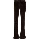 Brązowe Spodnie sztruksowe damskie w stylu retro sztruksowe marki Dolce & Gabbana w rozmiarze XS 