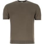 Brązowe Swetry z krótkim rękawem męskie z krótkimi rękawami bawełniane marki malo w rozmiarze XL 