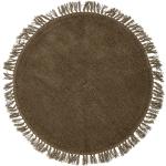 Przecenione Brązowe Dywany okrągłe o średnicy 110 cm marki Bloomingville 