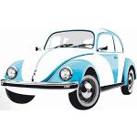 Niebieskie Naklejki na ścianę Volkswagen Beetle 