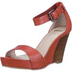 Czerwone Sandały skórzane damskie na lato marki Bronx w rozmiarze 40 