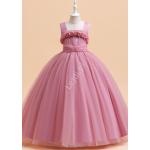 Brudno różowa sukienka dla dziewczynki na komunię, dla małej druhny 289