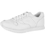 Białe Sneakersy sznurowane damskie amortyzujące z ozdobnym strasem sportowe marki Brütting w rozmiarze 49 