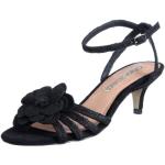 Czarne Sandały skórzane damskie z zamszu na lato marki Buffalo London w rozmiarze 39 