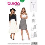 Białe Spódnice rozkloszowane damskie marki Burda 