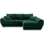 Zielone Narożniki z funkcją spania 4-osobowe tapicerowane w nowoczesnym stylu aksamitne marki windsor & co sofas 