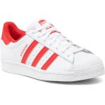 Przecenione Białe Sneakersy sznurowane męskie sportowe z gładkiej skóry marki adidas w rozmiarze 48 