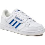 Przecenione Białe Sneakersy sznurowane męskie sportowe z gładkiej skóry marki adidas w rozmiarze 48 