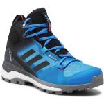 Przecenione Niebieskie Buty trekkingowe wysokie męskie z Goretexu marki adidas Performance w rozmiarze 40 