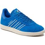 Przecenione Niebieskie Sneakersy sznurowane męskie sportowe z zamszu marki adidas w rozmiarze 48 